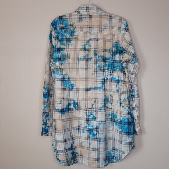 A Rare Bird Embellished Plaid Pearl Snap Button Down Western Cowgirl Rodeo Boho - Picture 9 of 12
